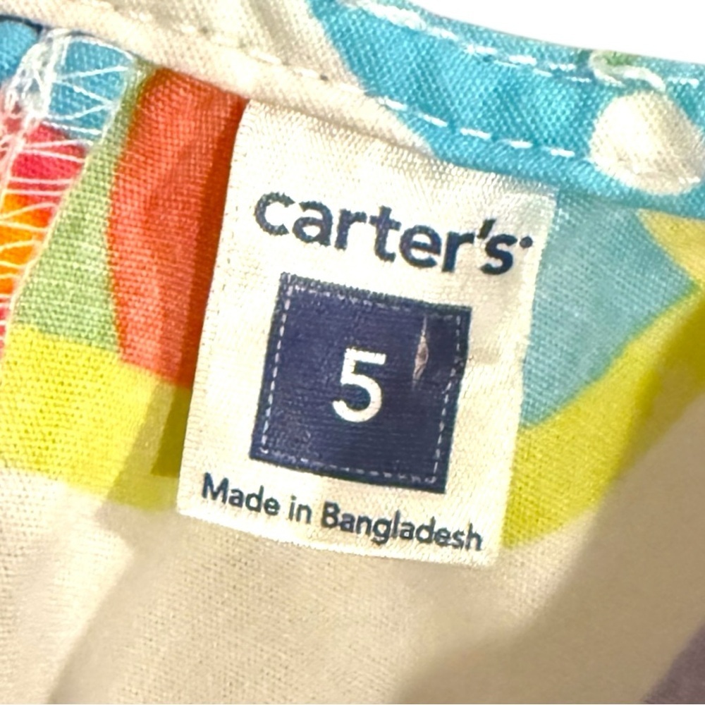Carter’s 5 Retro Rainbow Circle Cotton Dress - Picture 3 of 5